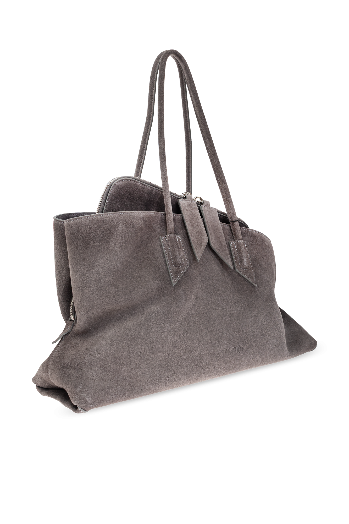 バッグ・カバンその他 The Attico La Passeggiata Medium bag in grey suede The Attico La Passeggiata Medium bag in grey suede | TheDoubleF